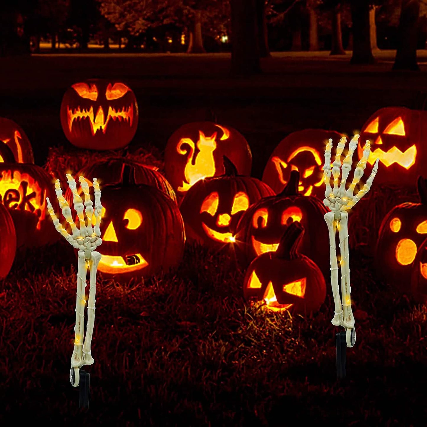 2-Pack: Light Up Skull Arm Stakes DailySale