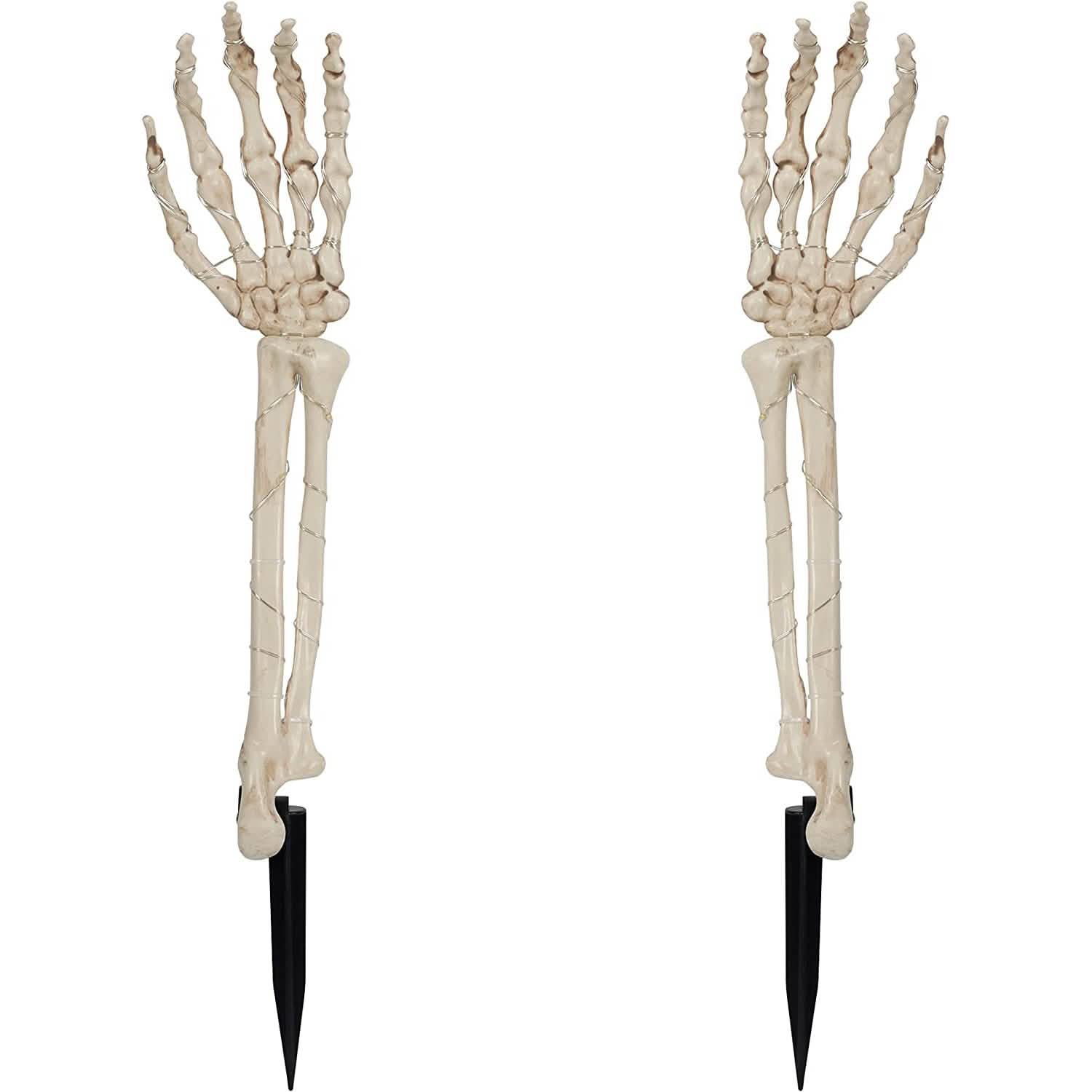 2-Pack: Light Up Skull Arm Stakes DailySale