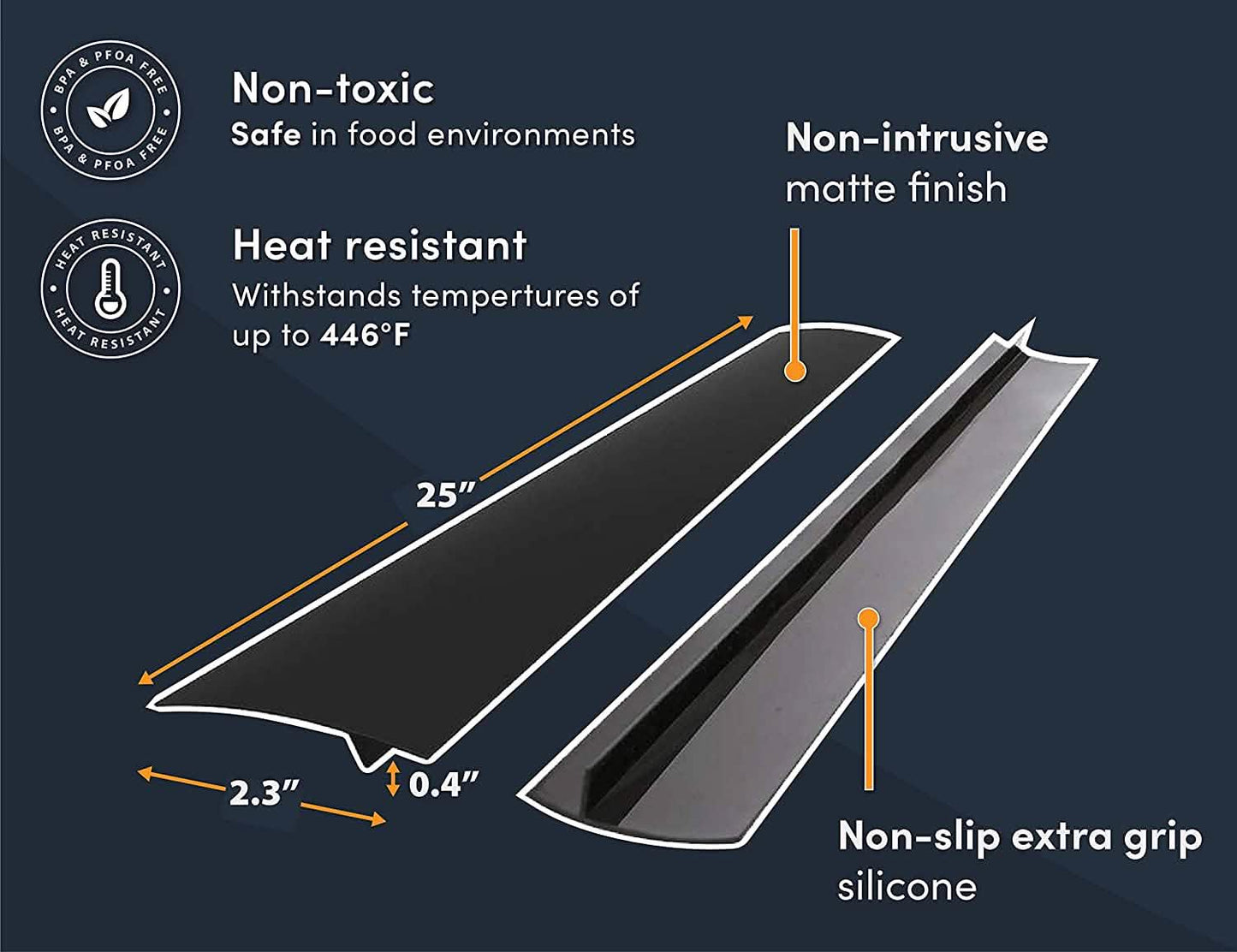 2-Pack: Linda's Silicone Stove Gap Covers DailySale