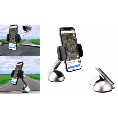 2-Pack: Long Clamp Car Mount Phone Holder for Dashboard and Windshield DailySale