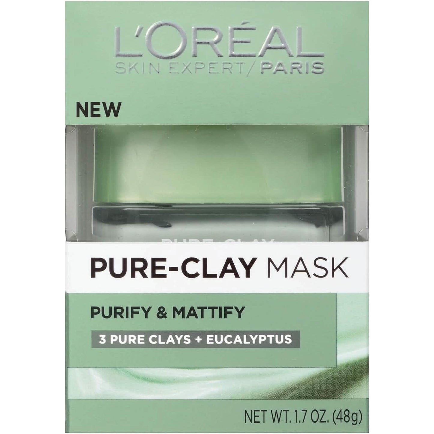 2-Pack: L'Oréal Paris Skincare Pure-Clay Face Mask with Eucalyptus for Oily and Shiny Skin to Purify and Matify DailySale