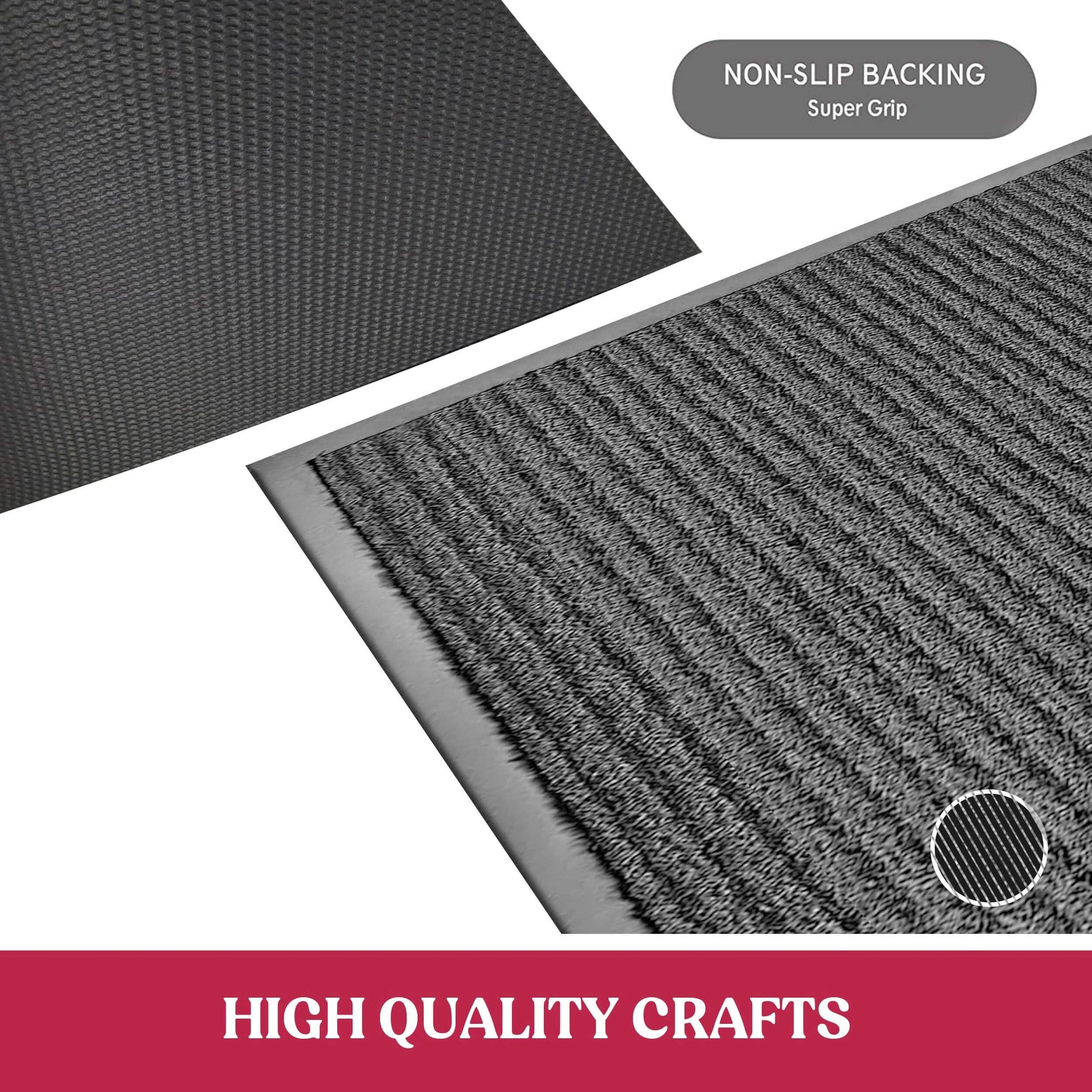 2-Pack: Lux Decor Collection 30'' X 17'' Non-Slip Room Entrance Floor Mats Pair Indoor Outdoor Doormat DailySale