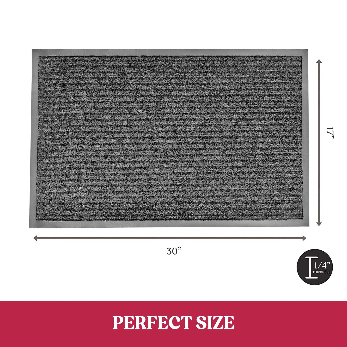 2-Pack: Lux Decor Collection 30'' X 17'' Non-Slip Room Entrance Floor Mats Pair Indoor Outdoor Doormat DailySale