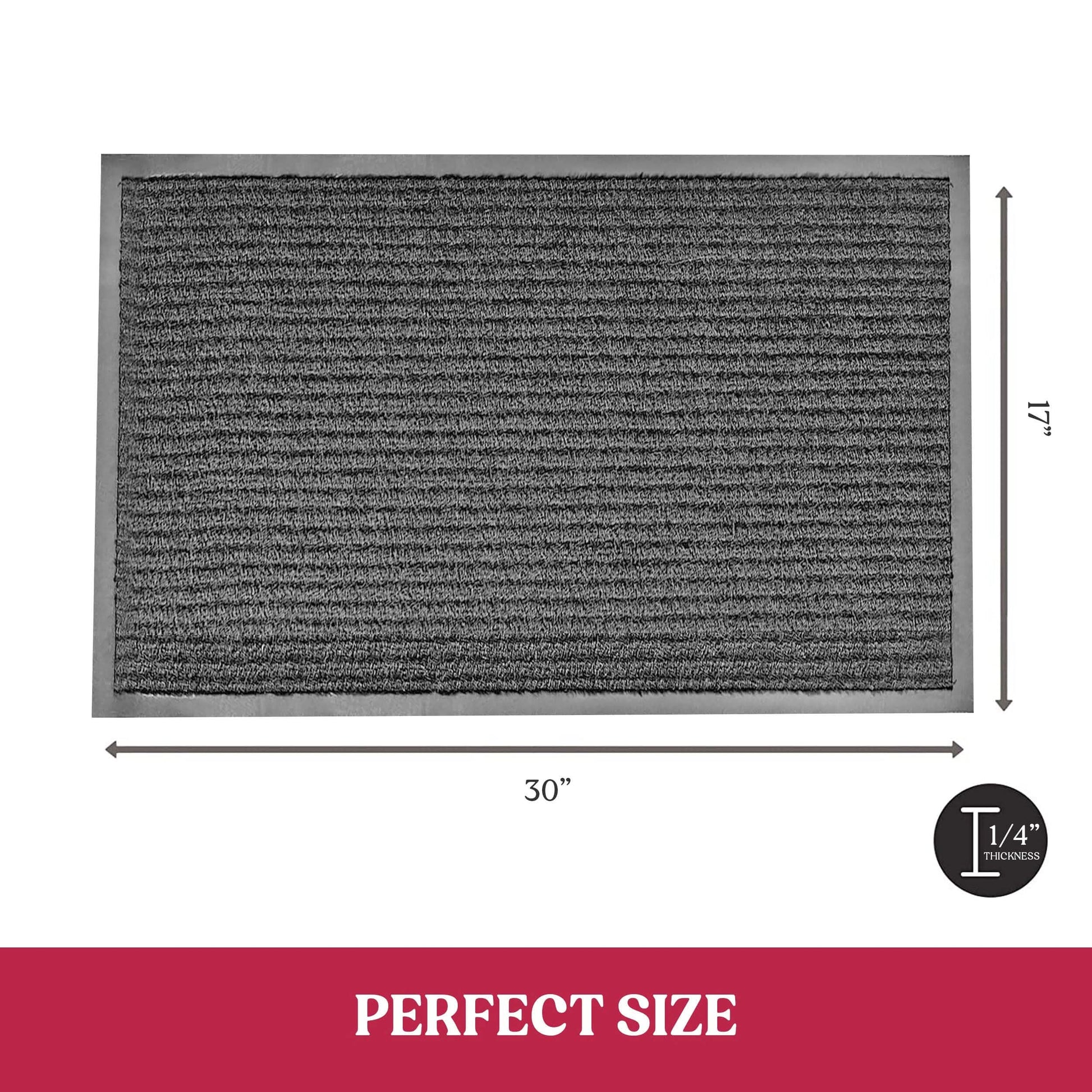 2-Pack: Lux Decor Collection 30'' X 17'' Non-Slip Room Entrance Floor Mats Pair Indoor Outdoor Doormat DailySale