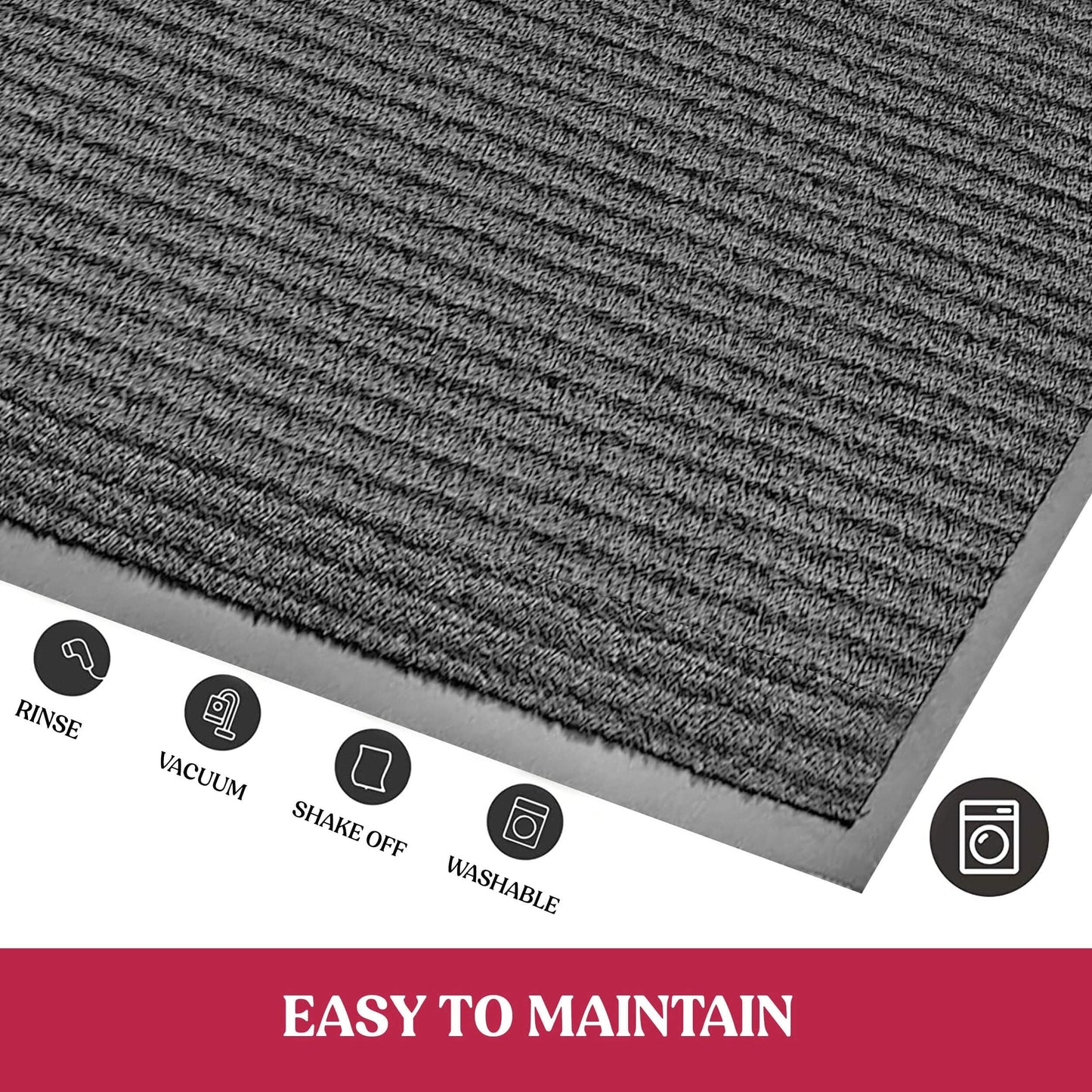 2-Pack: Lux Decor Collection 30'' X 17'' Non-Slip Room Entrance Floor Mats Pair Indoor Outdoor Doormat DailySale