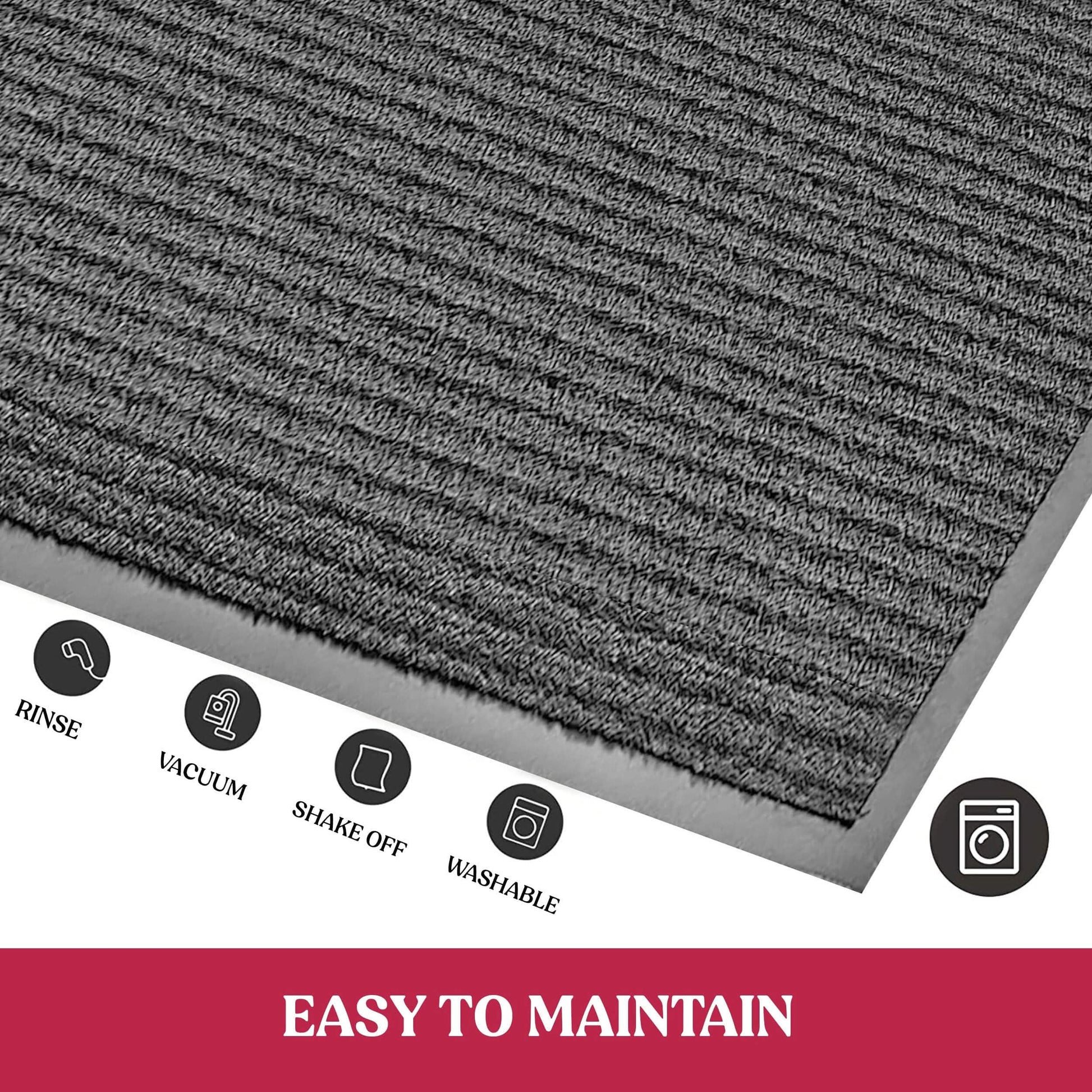 2-Pack: Lux Decor Collection 30'' X 17'' Non-Slip Room Entrance Floor Mats Pair Indoor Outdoor Doormat DailySale