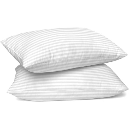 2-Pack: Lux Decor Collection Cotton Stripe Pillow Plush Bed Pillows Set DailySale