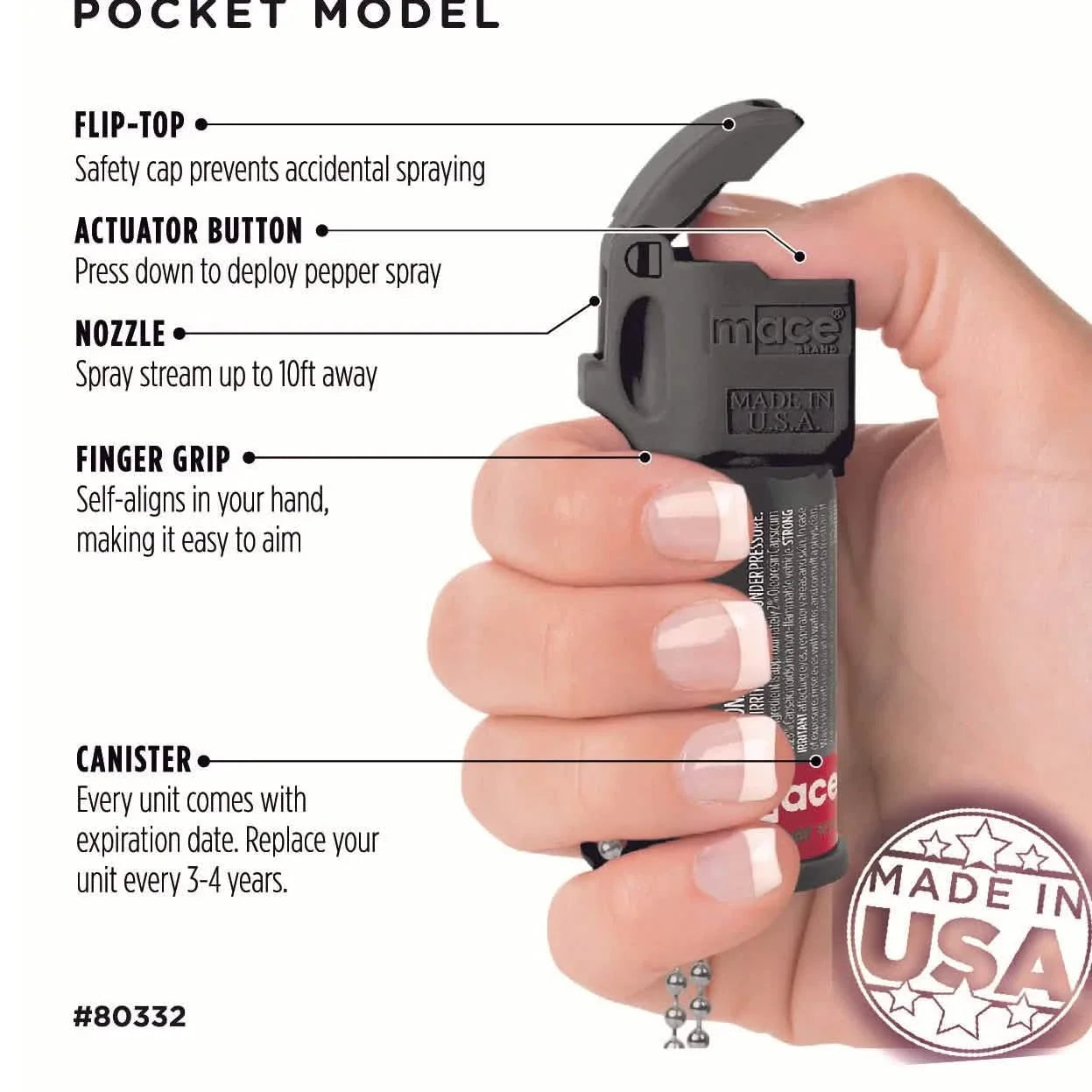Mace Pocket Model Stream Pepper Spray DailySale