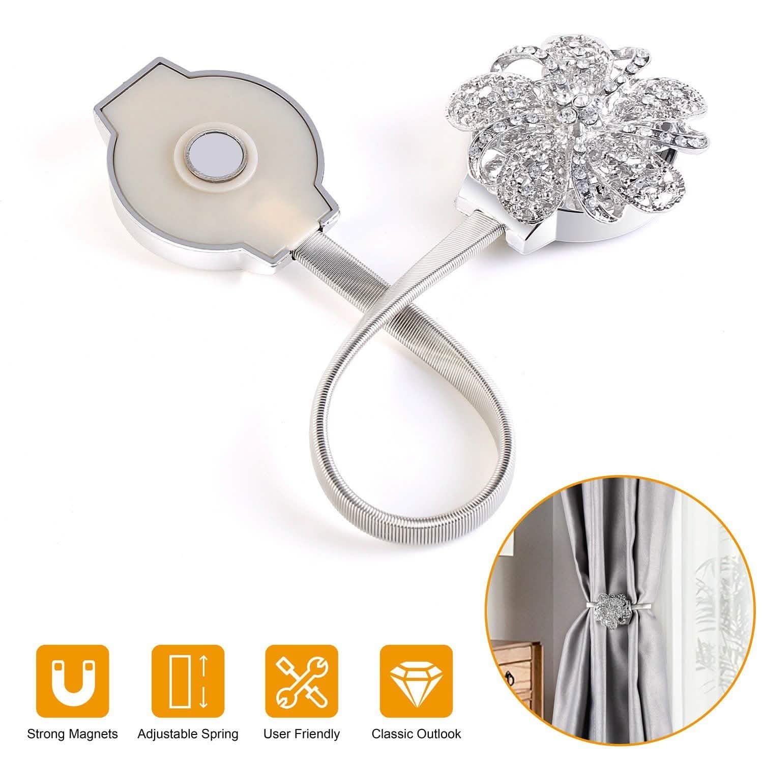 2-Pack: Magnetic Curtain Tiebacks DailySale