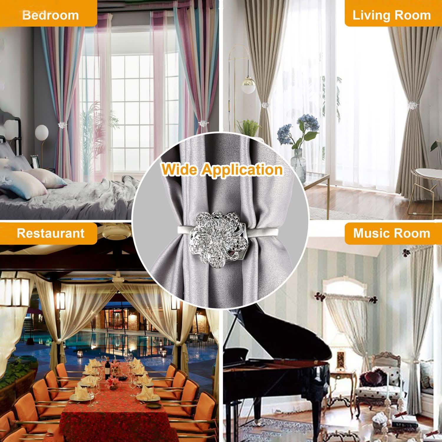2-Pack: Magnetic Curtain Tiebacks DailySale