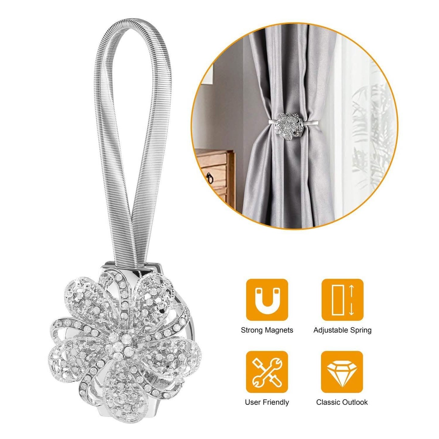 2-Pack: Magnetic Curtain Tiebacks DailySale