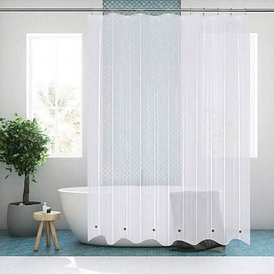 2-Pack: Magnetic Mildew Resistant Solid Vinyl Shower Curtain Liners DailySale