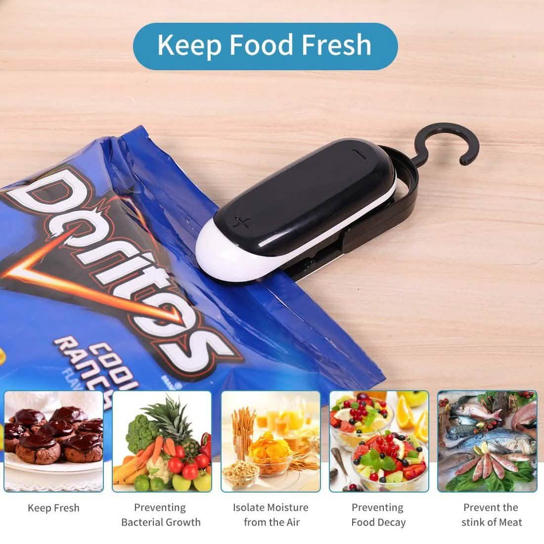 2-Pack: Mempedont Mini Bag Sealer - Heat Sealer for Plastic Bags DailySale