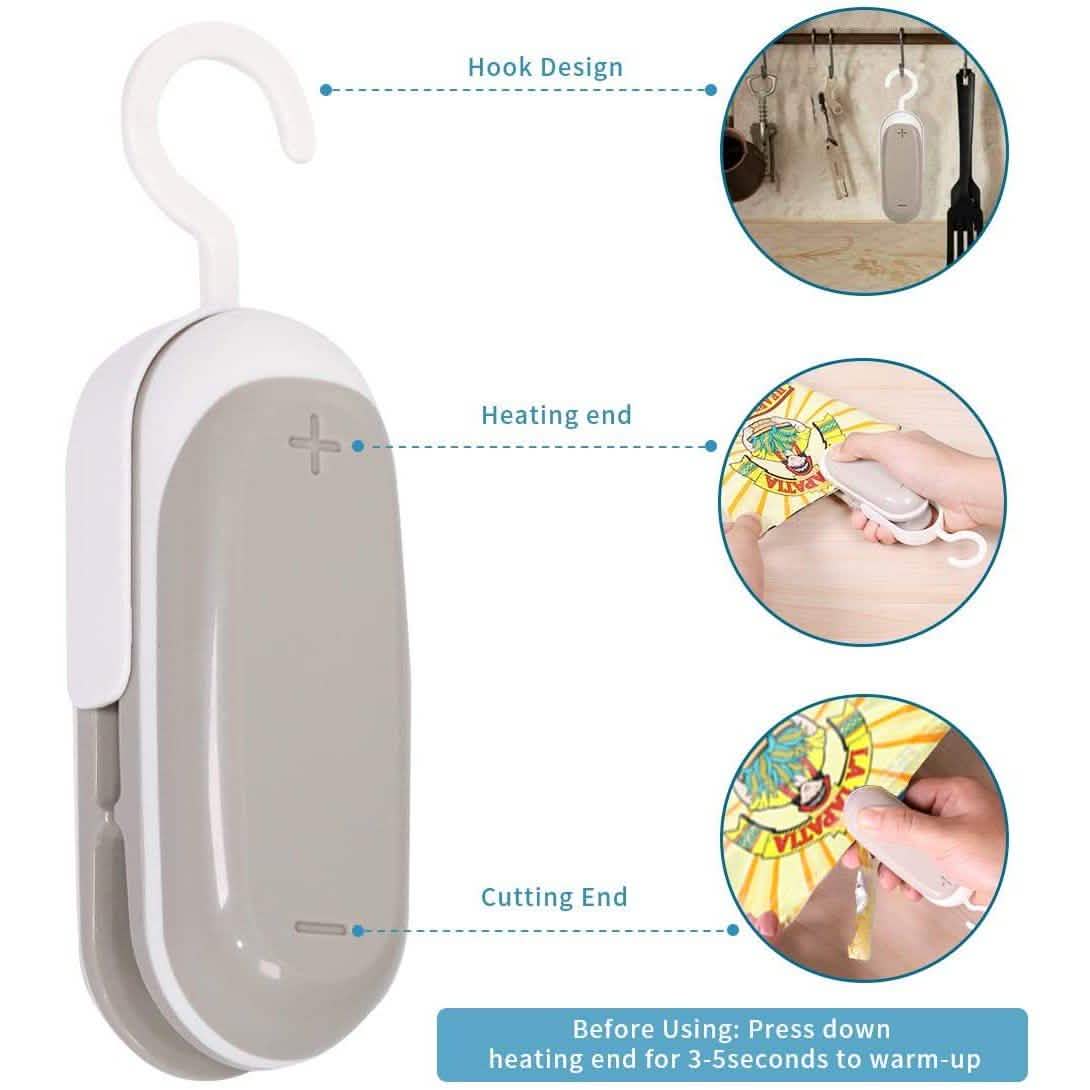 2-Pack: Mempedont Mini Bag Sealer - Heat Sealer for Plastic Bags DailySale