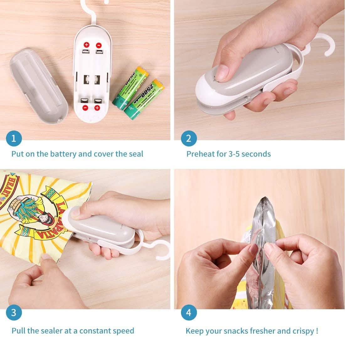2-Pack: Mempedont Mini Bag Sealer - Heat Sealer for Plastic Bags DailySale