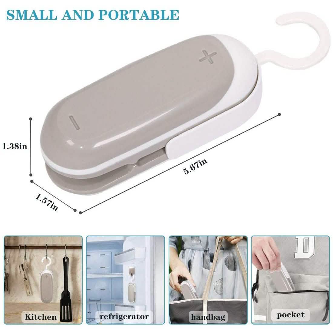 2-Pack: Mempedont Mini Bag Sealer - Heat Sealer for Plastic Bags DailySale