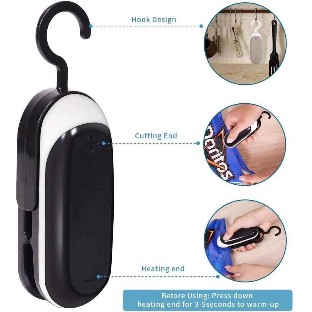2-Pack: Mempedont Mini Bag Sealer - Heat Sealer for Plastic Bags DailySale
