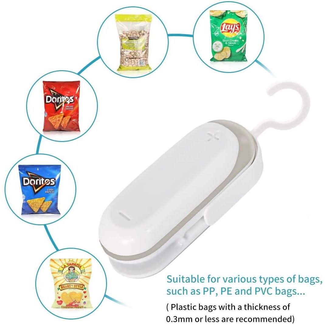 2-Pack: Mempedont Mini Bag Sealer - Heat Sealer for Plastic Bags DailySale