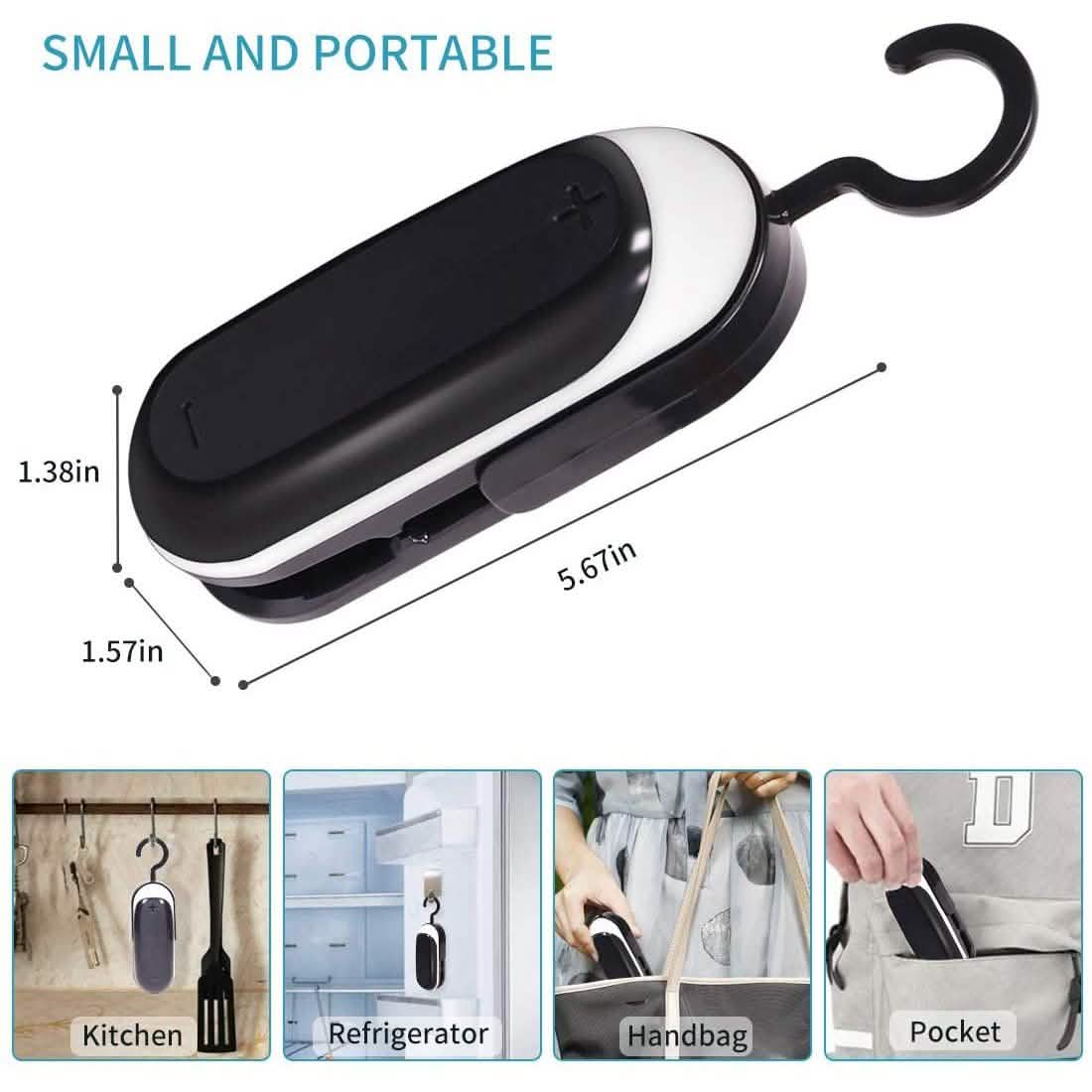 2-Pack: Mempedont Mini Bag Sealer - Heat Sealer for Plastic Bags DailySale