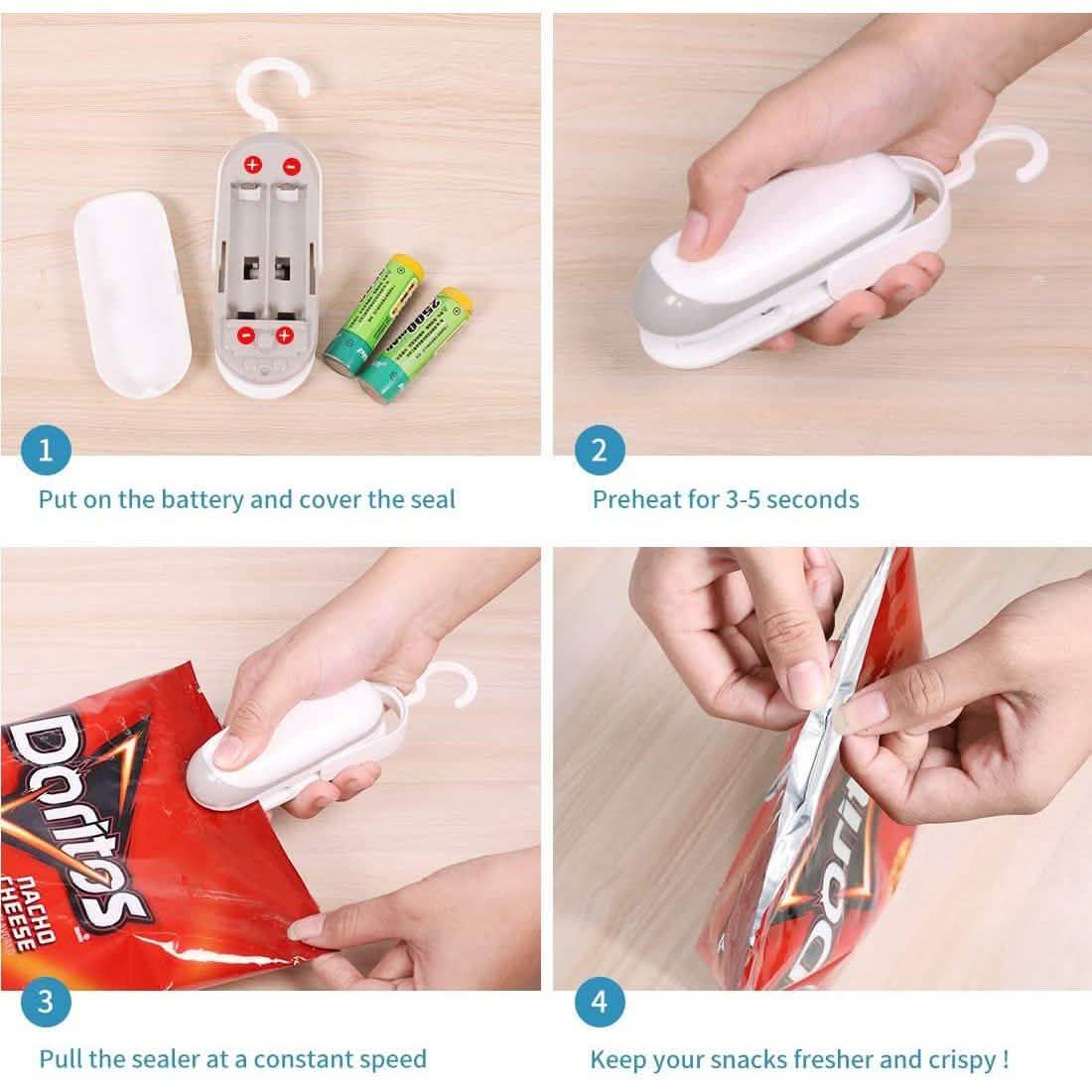 2-Pack: Mempedont Mini Bag Sealer - Heat Sealer for Plastic Bags DailySale