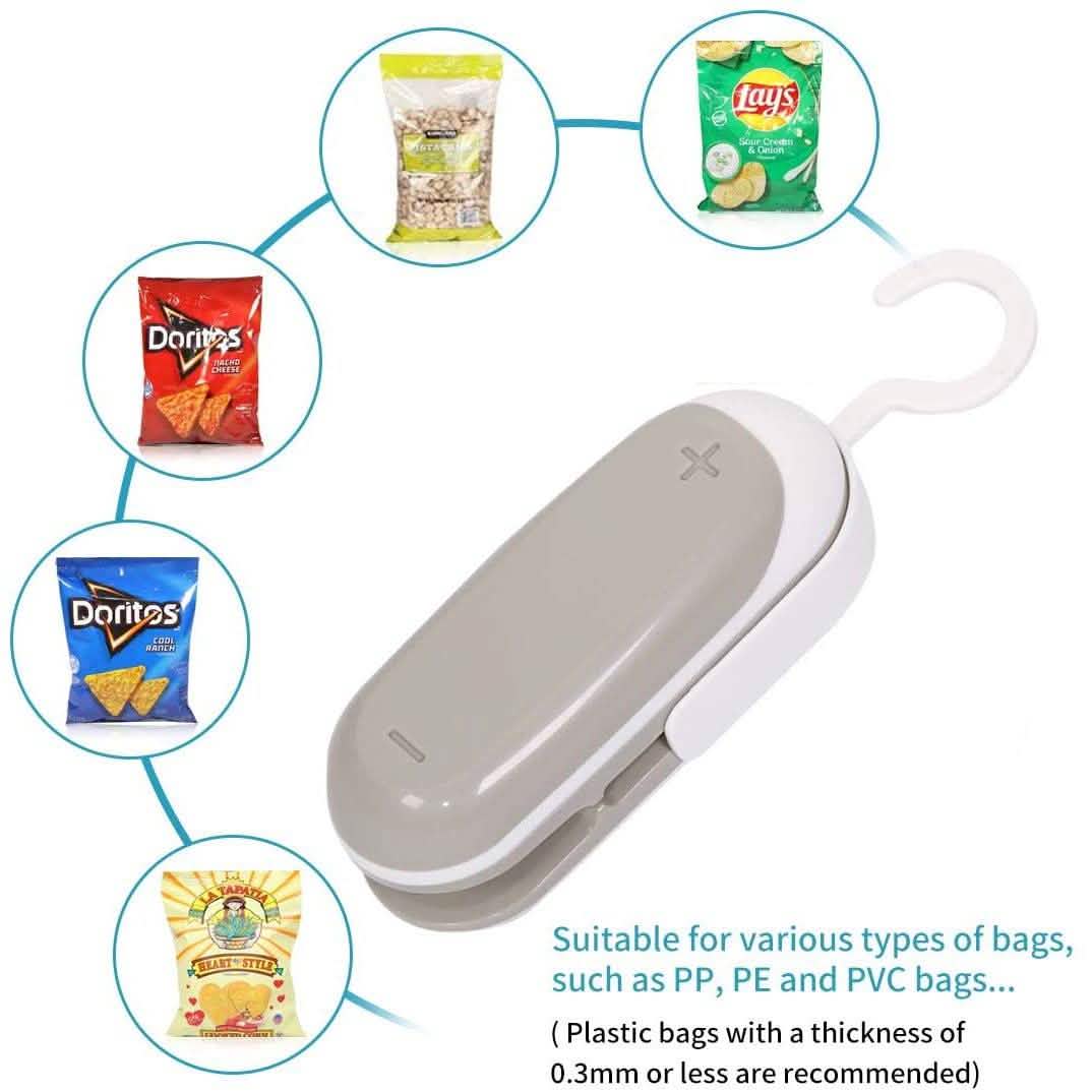 2-Pack: Mempedont Mini Bag Sealer - Heat Sealer for Plastic Bags DailySale