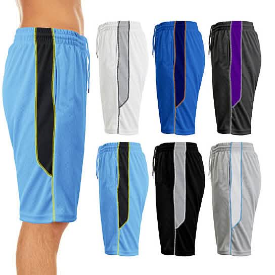 2-Pack: Men's Active Moisture-Wicking Mesh Performance Shorts DailySale