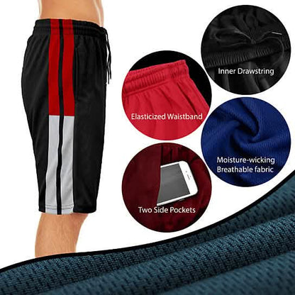 2-Pack: Men's Active Moisture-Wicking Mesh Performance Shorts DailySale