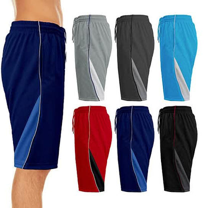 2-Pack: Men's Active Moisture-Wicking Mesh Performance Shorts DailySale