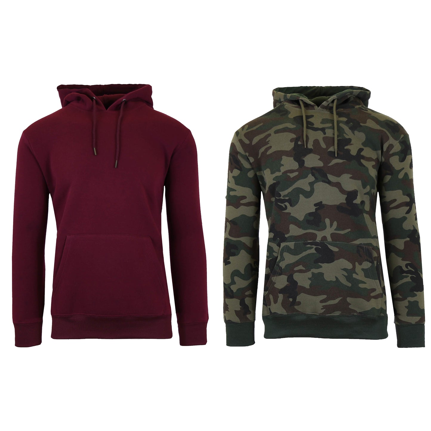 2-Pack: Men’s and Women’s Fleece Pullover Hoodie DailySale