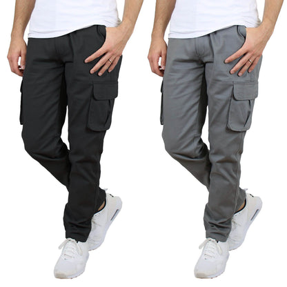2-Pack: Men's Cotton Flex Stretch Cargo Pants DailySale