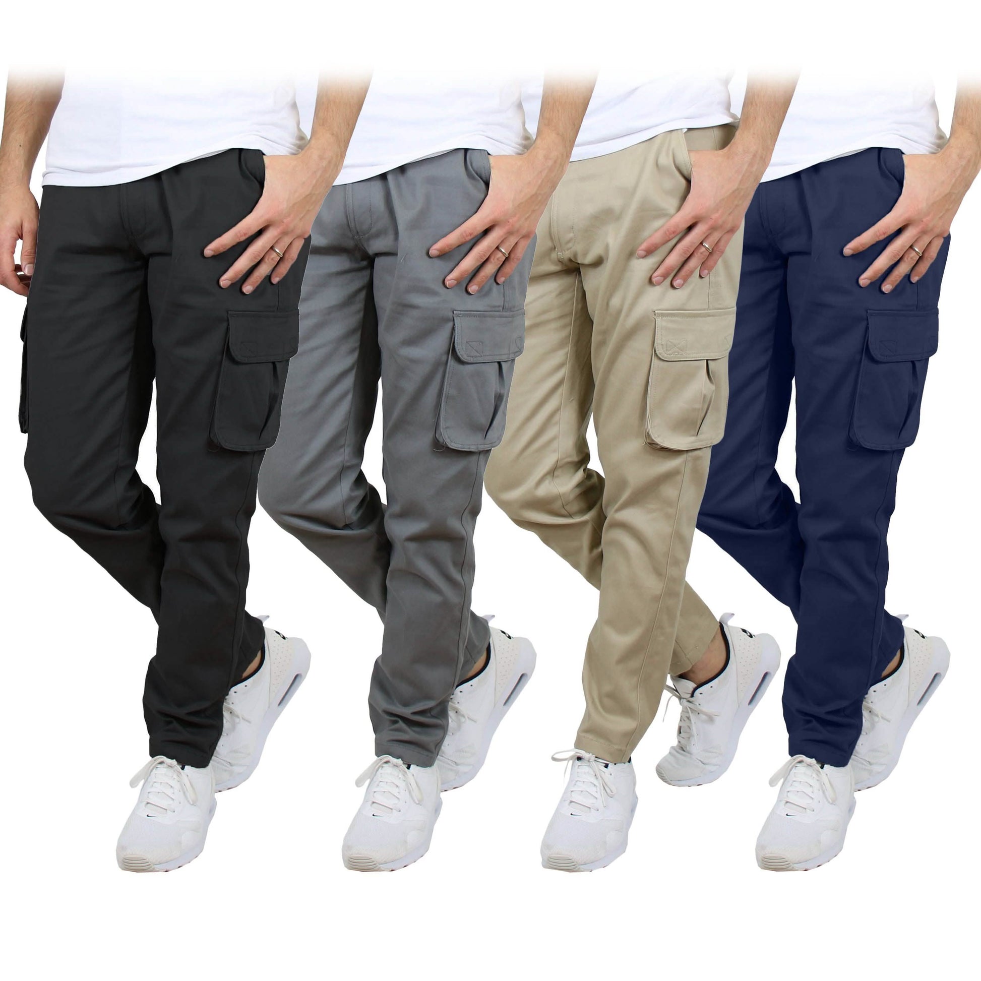 2-Pack: Men's Cotton Flex Stretch Cargo Pants DailySale