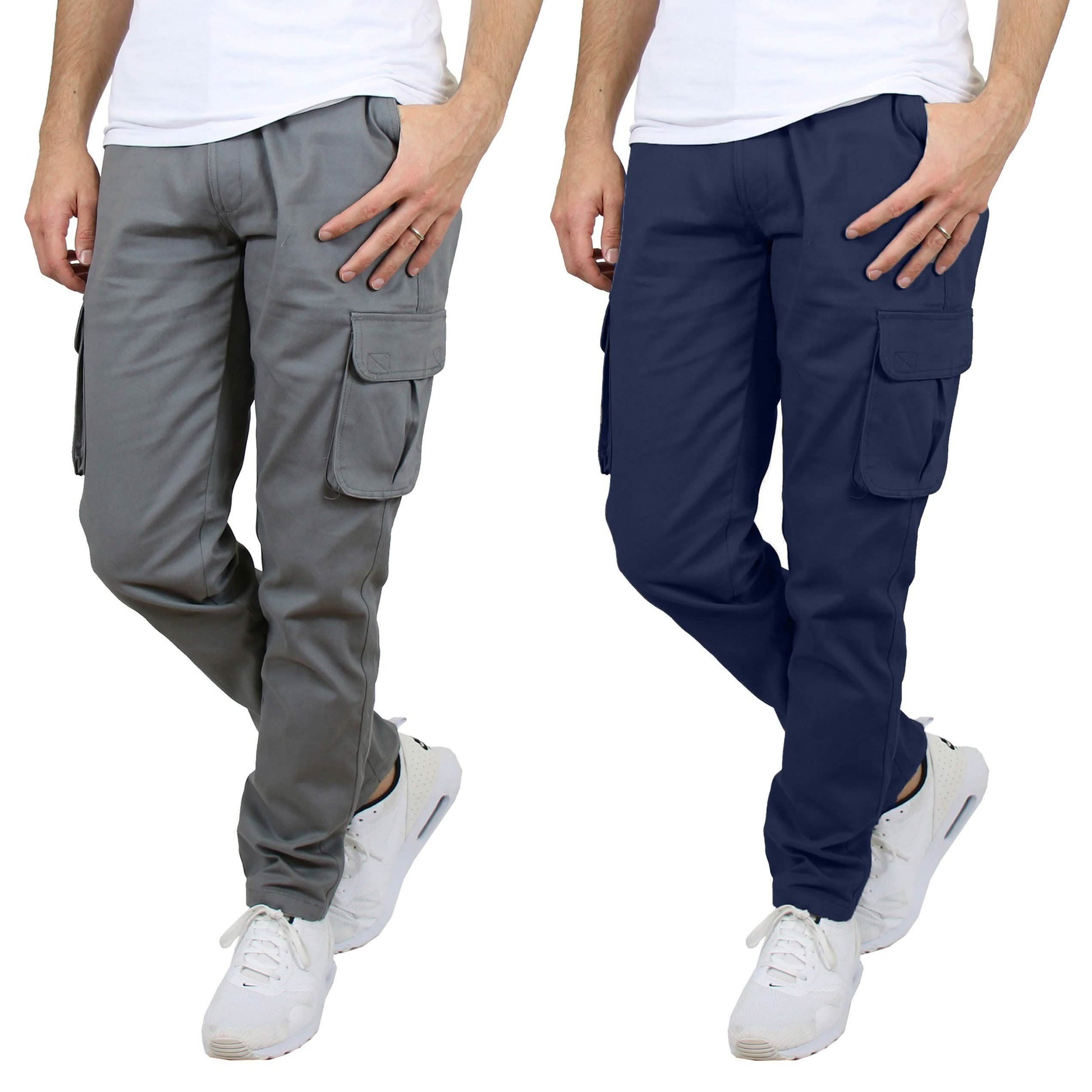 2-Pack: Men's Cotton Flex Stretch Cargo Pants DailySale