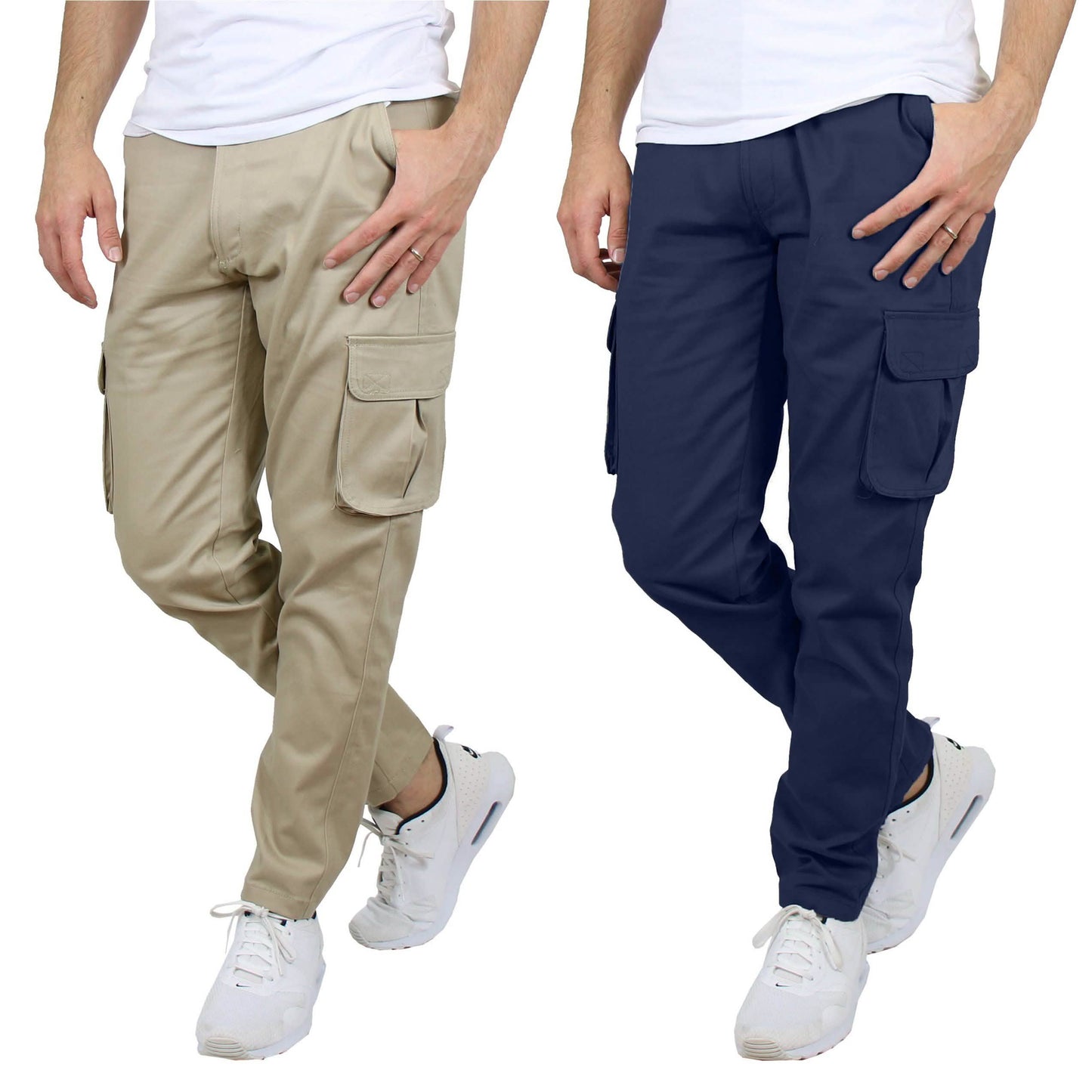 2-Pack: Men's Cotton Flex Stretch Cargo Pants DailySale