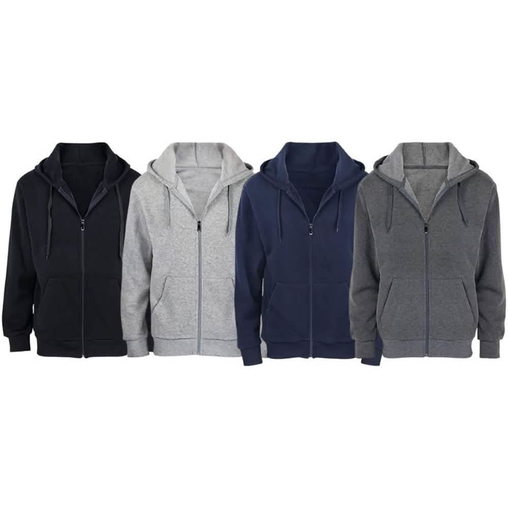 2-Pack: Men's Fleece Full-Zip Hoodies DailySale