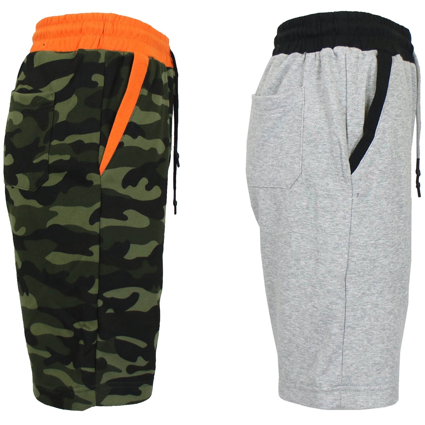 2-Pack Men's French Terry Regular Pockets Jogger Sweat Lounge Shorts DailySale