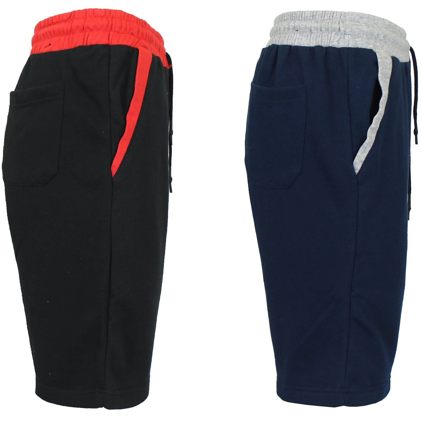 2-Pack Men's French Terry Regular Pockets Jogger Sweat Lounge Shorts DailySale