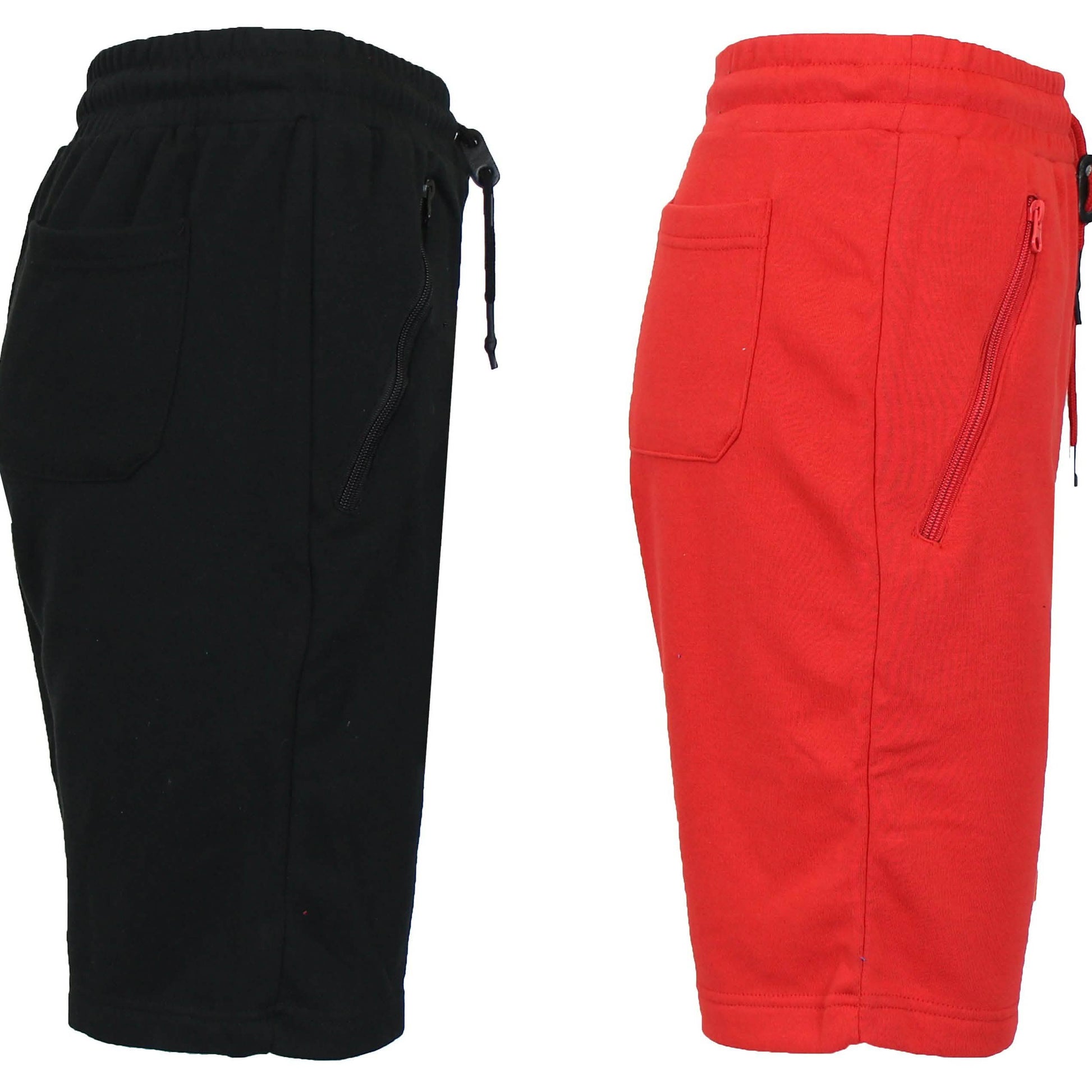 2-Pack: Men's French Terry Zipper Pockets Jogger Sweat Lounge Shorts DailySale