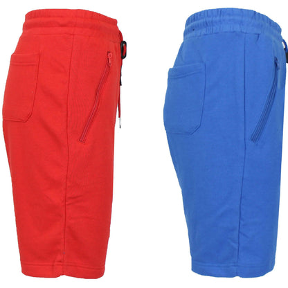 2-Pack: Men's French Terry Zipper Pockets Jogger Sweat Lounge Shorts DailySale