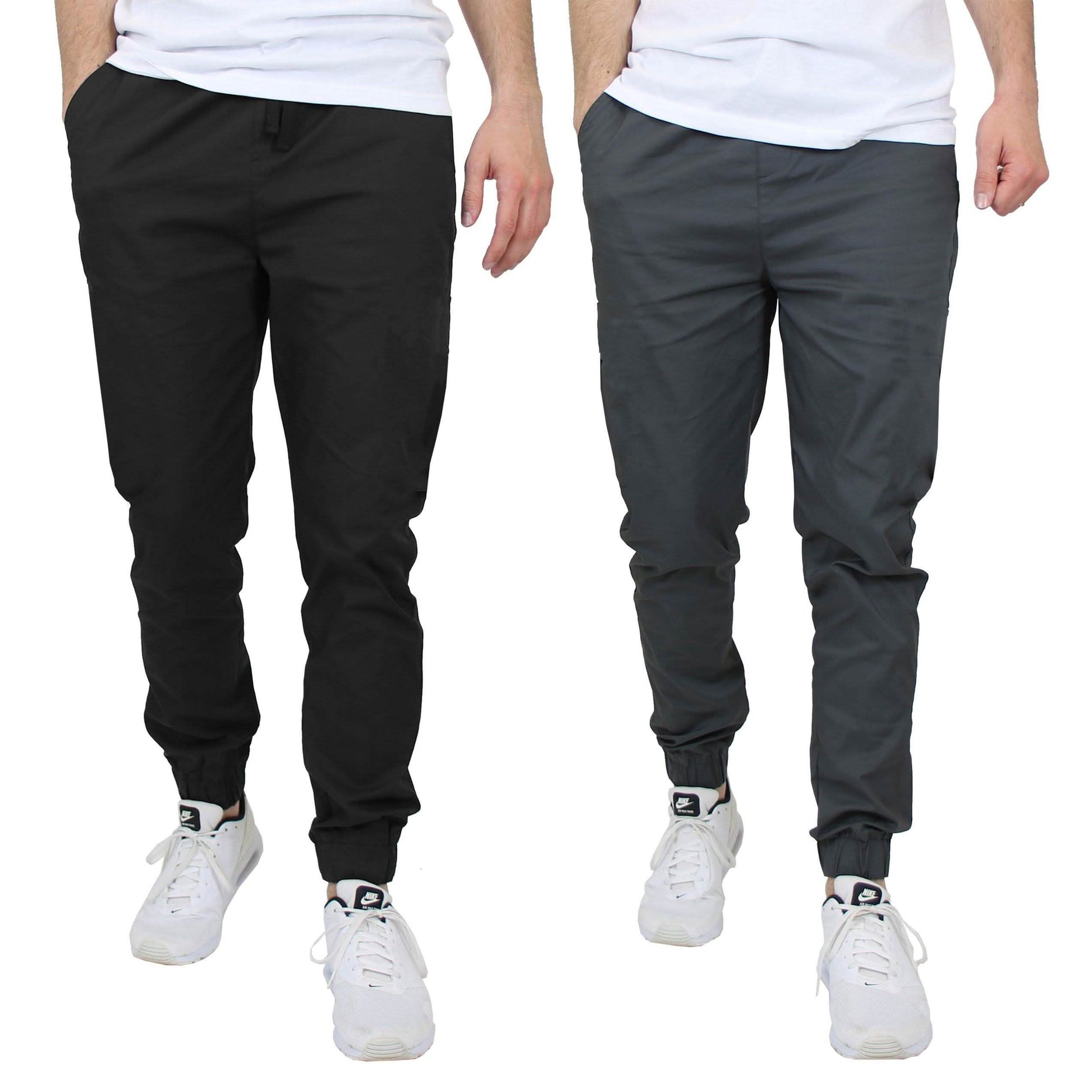2-Pack: Mens Lightweight Cotton Stretch Jogger Pants DailySale