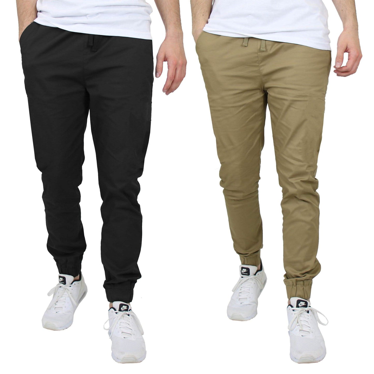 2-Pack: Mens Lightweight Cotton Stretch Jogger Pants DailySale