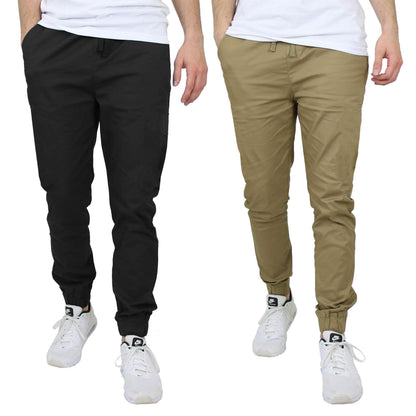 2-Pack: Mens Lightweight Cotton Stretch Jogger Pants DailySale