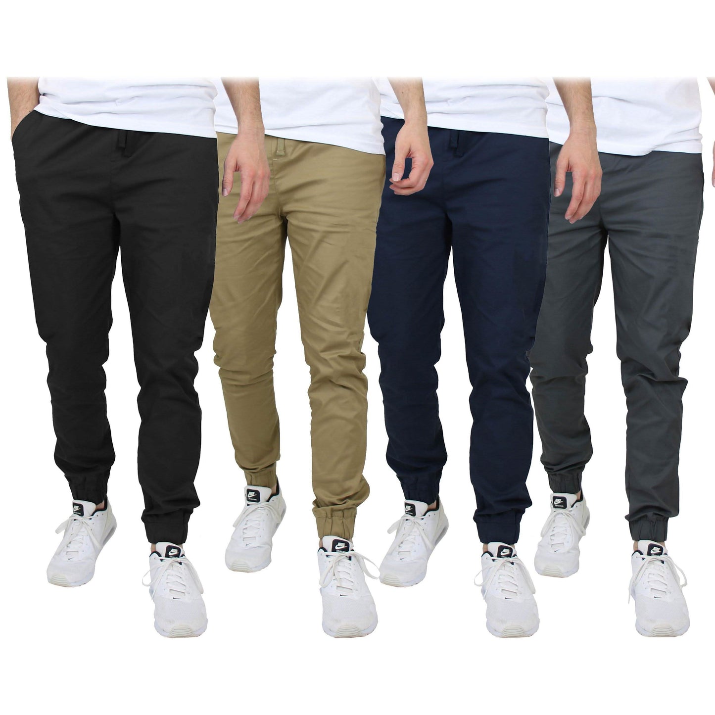 2-Pack: Mens Lightweight Cotton Stretch Jogger Pants DailySale