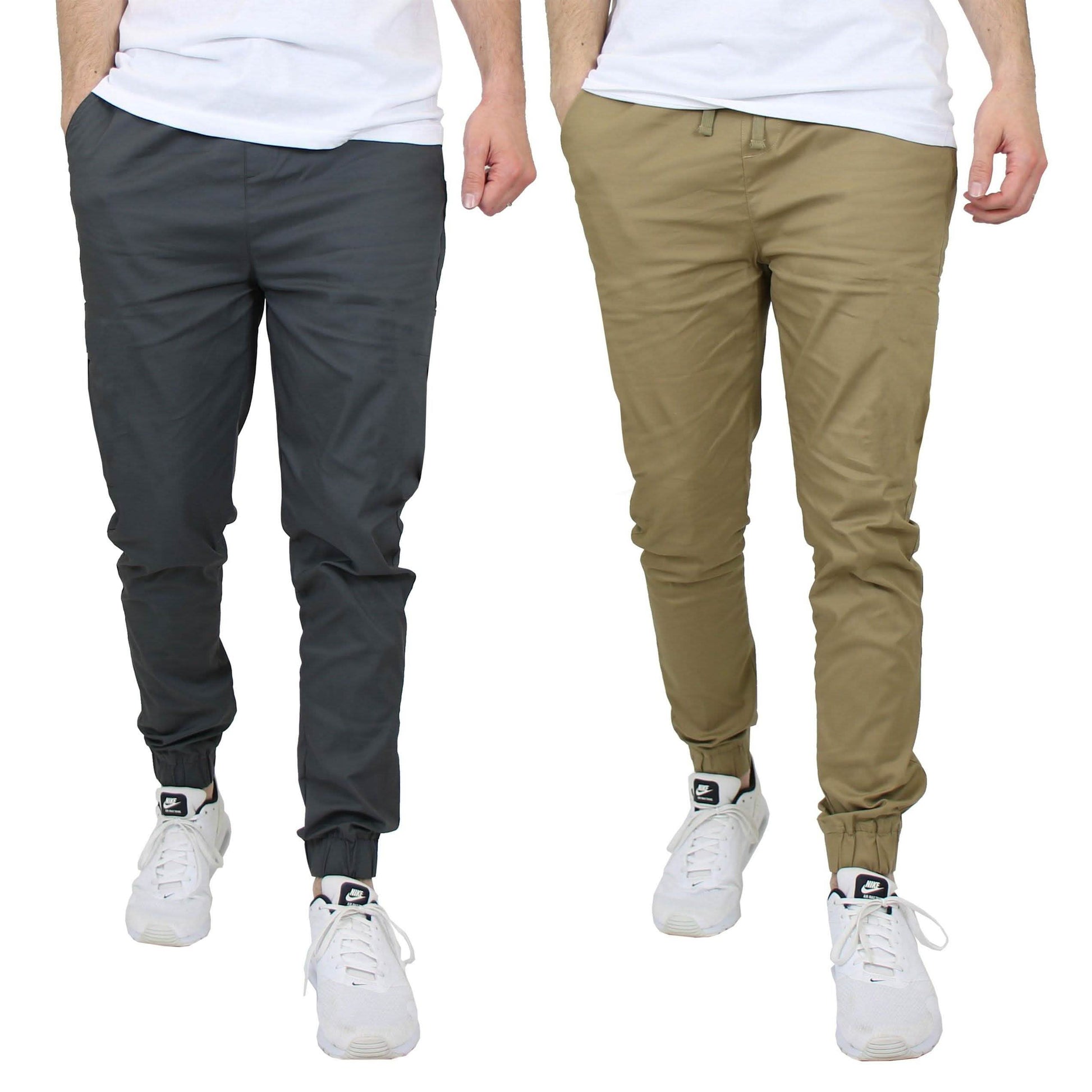 2-Pack: Mens Lightweight Cotton Stretch Jogger Pants DailySale