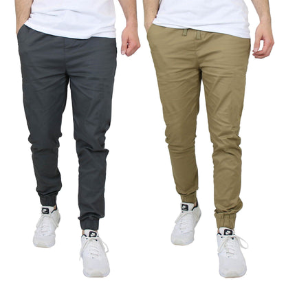 2-Pack: Mens Lightweight Cotton Stretch Jogger Pants DailySale