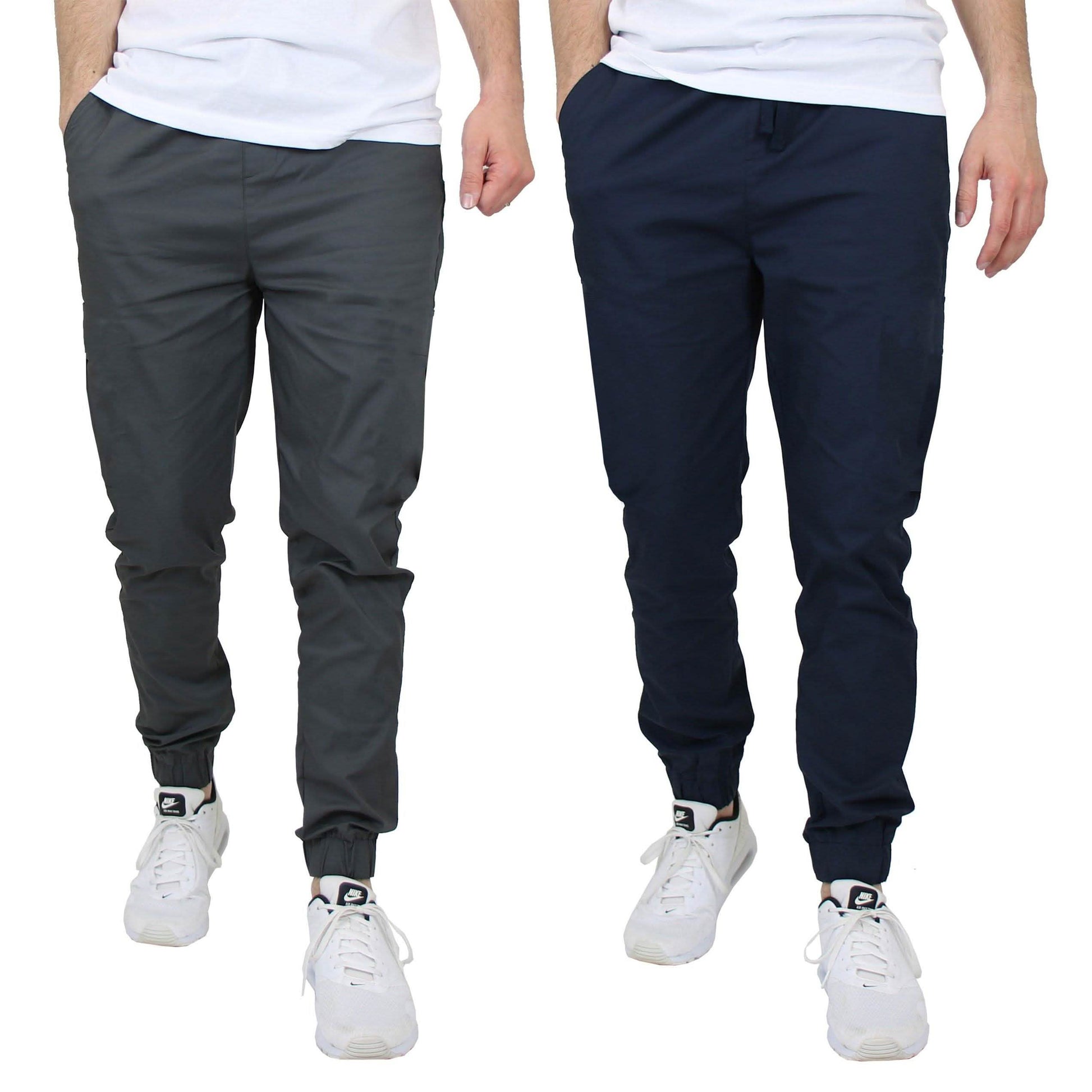 2-Pack: Mens Lightweight Cotton Stretch Jogger Pants DailySale