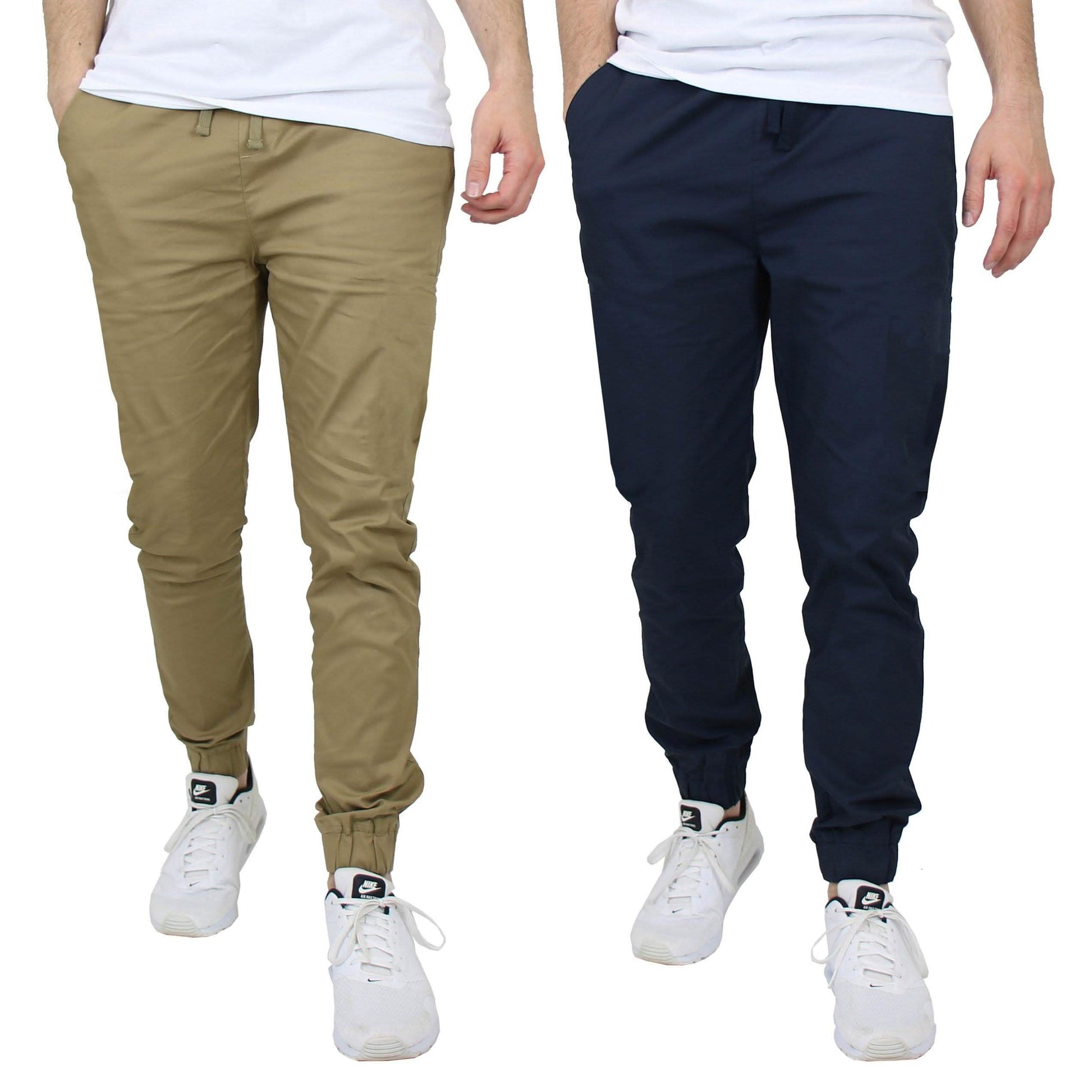 2-Pack: Mens Lightweight Cotton Stretch Jogger Pants DailySale
