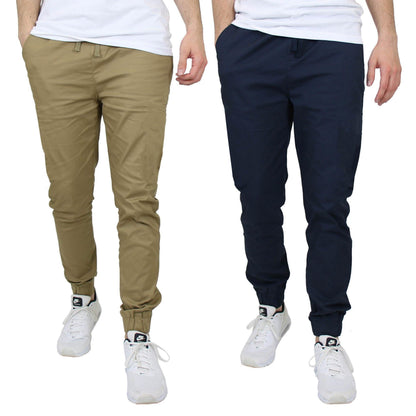2-Pack: Mens Lightweight Cotton Stretch Jogger Pants DailySale