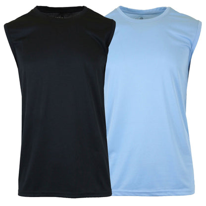 2-Pack: Men's Moisture Wicking Wrinkle Free Tagless Peformance Tops DailySale