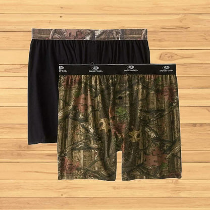 2-Pack: Men's Mossy Oak Moisture Wicking Boxer Shorts DailySale