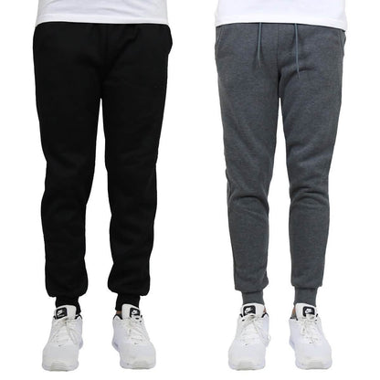 2-Pack: Men's Slim-Fit Fleece Jogger Sweatpants DailySale